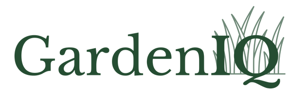 GardenIQ logo – green plant sprouting from soil