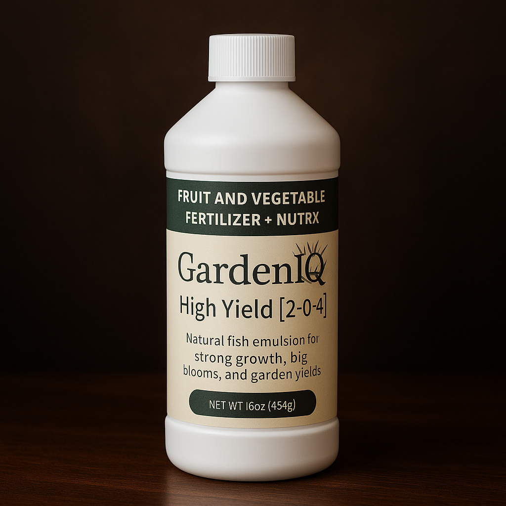 High Yield liquid fertilizer for vegetable gardens 16oz container