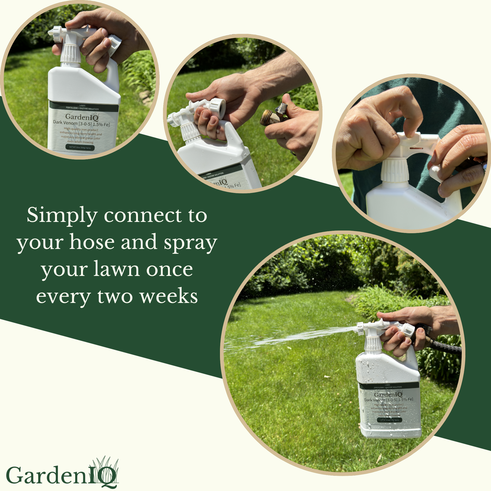 GardenIQ lawn fertilizers hose connection information