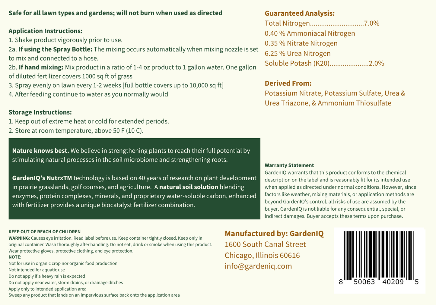 GardenIQ liquid fertilizer for general use All Purpose