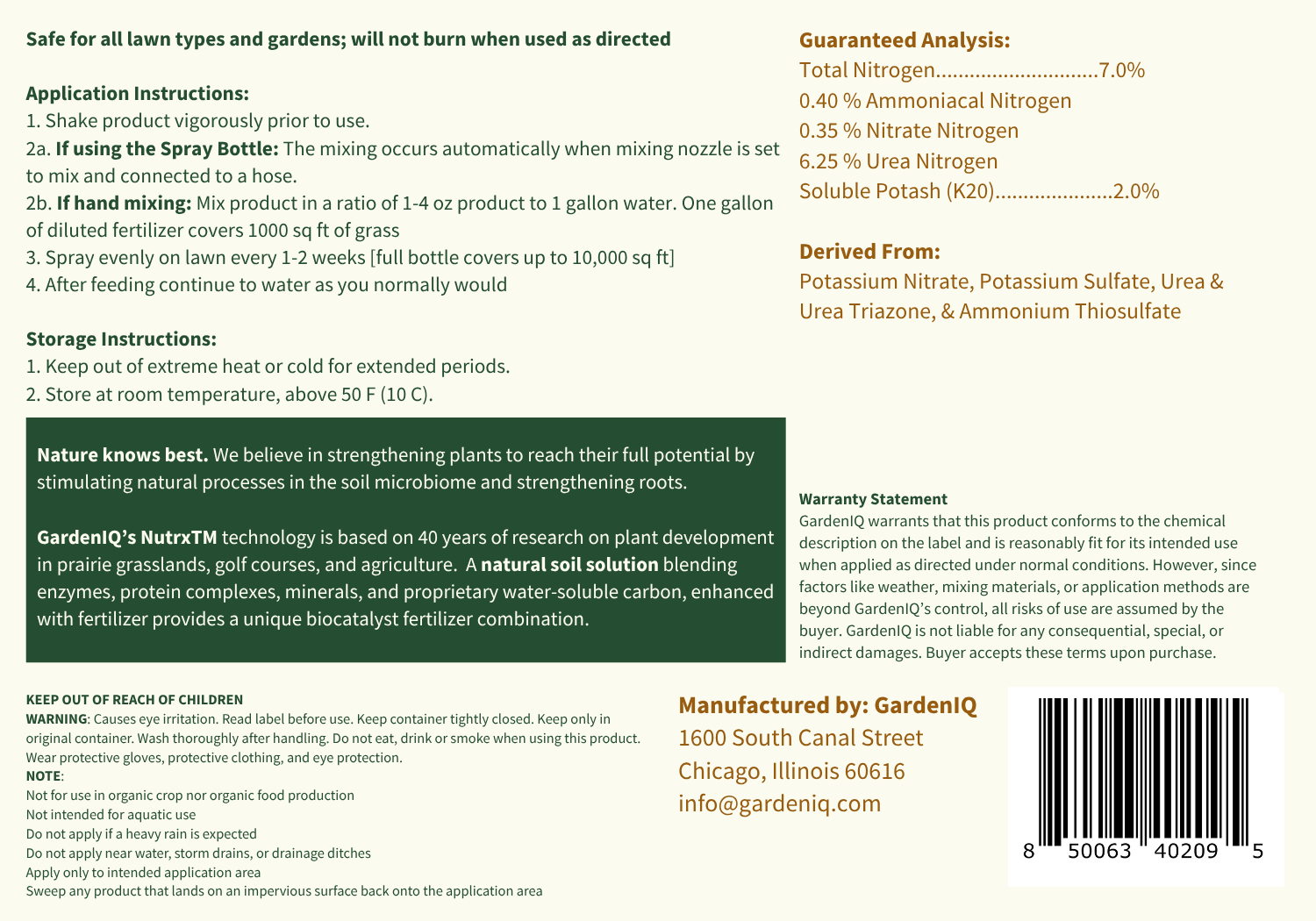 GardenIQ liquid fertilizer for general use All Purpose