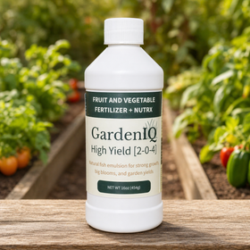 Vegetable Garden Fertilizer – High Yield [2-0-4] — 16oz / Pint